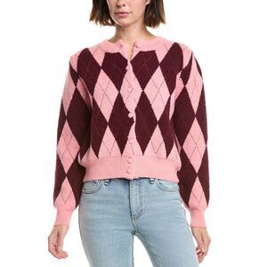 Serenette Womens  Argyle Sweater, Pink